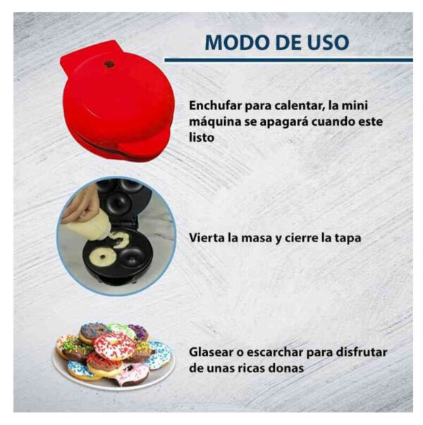 Maquina Mini Donas Postres 3 Antiadheren