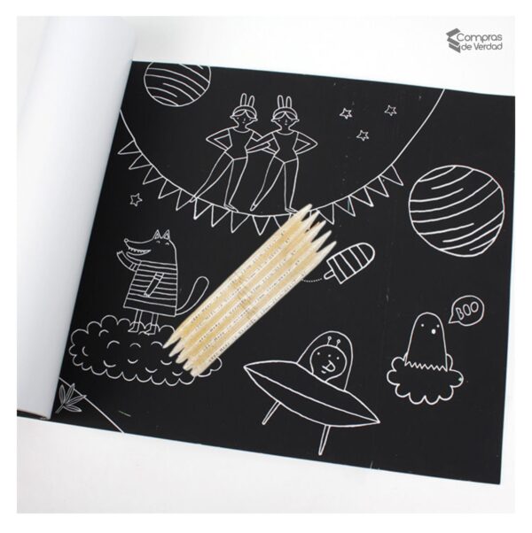 Rollo Dibujos Colorear Grafiti 2mt niños