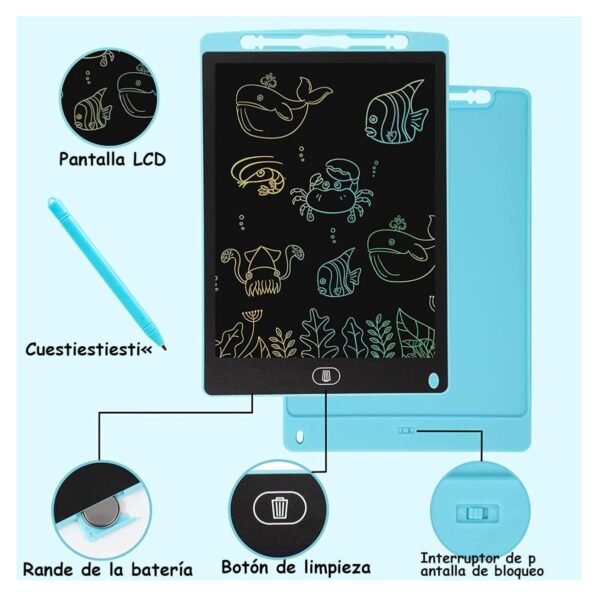 Pizarra Tablero Magica Para Niños Lcd 12