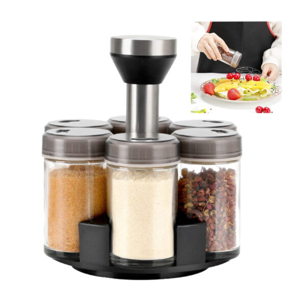 Organizador De Especias 6 Frascos y base