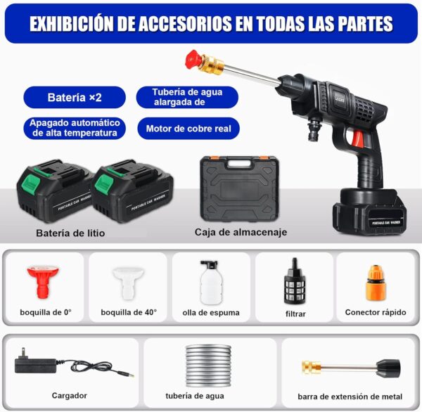 Hidrolavadora a Presion Recargable 2 Bat