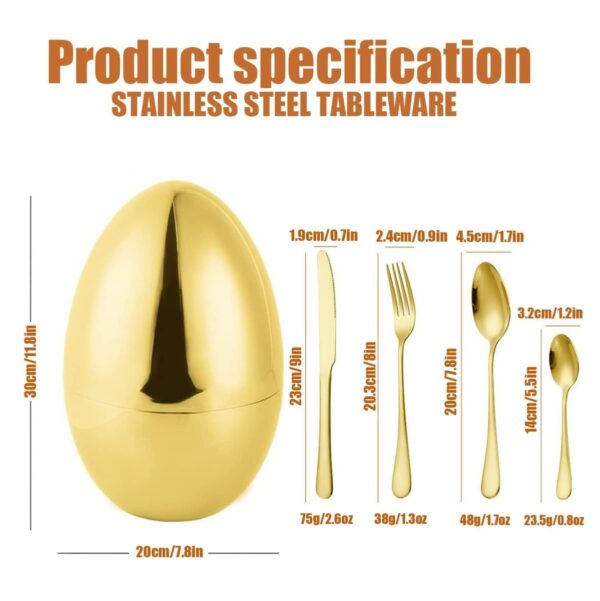 Juego De Cubiertos De 24 Pzs Base Huevo