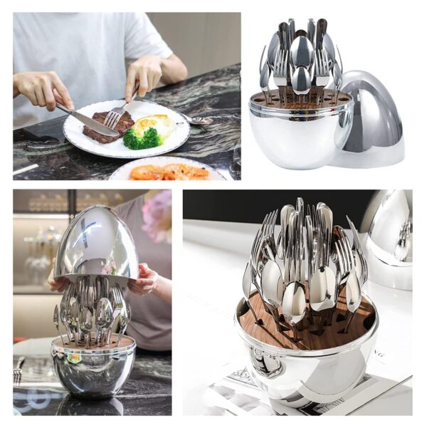 Juego De Cubiertos De 24 Pzs Base Huevo