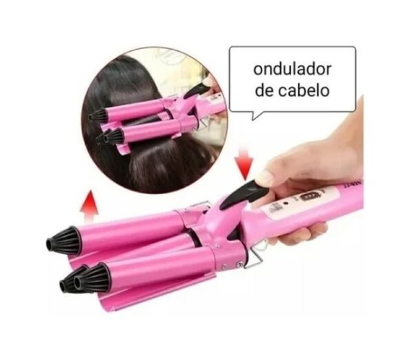 1724965446RIZADOR20320TUBOS203.jpg Pinza Rizadora Para Cabello 3tubos 40w