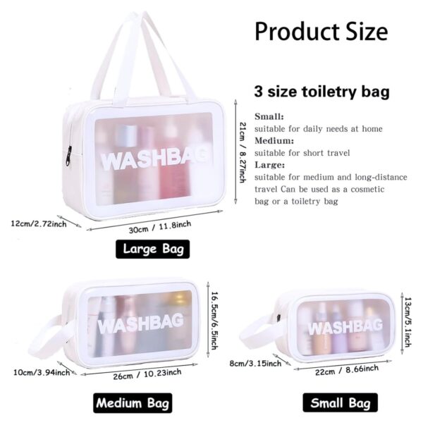 1724966310Cosmetiquera20Washbag20Blanco202.jpg Cosmetiquera Set Tres Tamaños Viaje