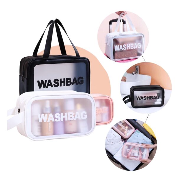 1724966310Cosmetiquera20Washbag20Rosa205.jpg Cosmetiquera Set Tres Tamaños Viaje