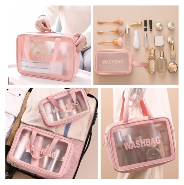 1724966310Cosmetiquera20Washbag20Rosa206.jpg Cosmetiquera Set Tres Tamaños Viaje