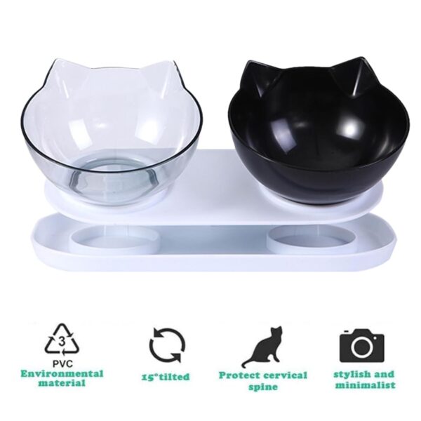 Comedero Mascotas Con Base y Dos Platos