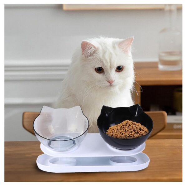 Comedero Mascotas Con Base y Dos Platos